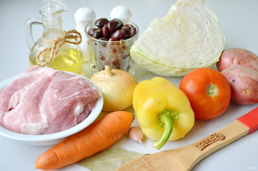 Щи со свежей капустой и фасолью