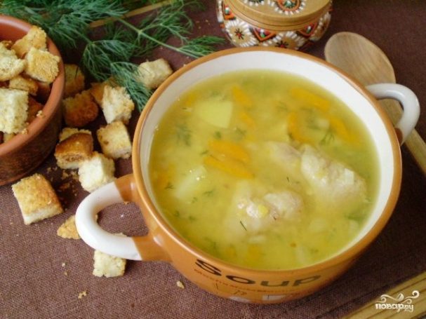 Гороховый суп с курицей в мультиварке