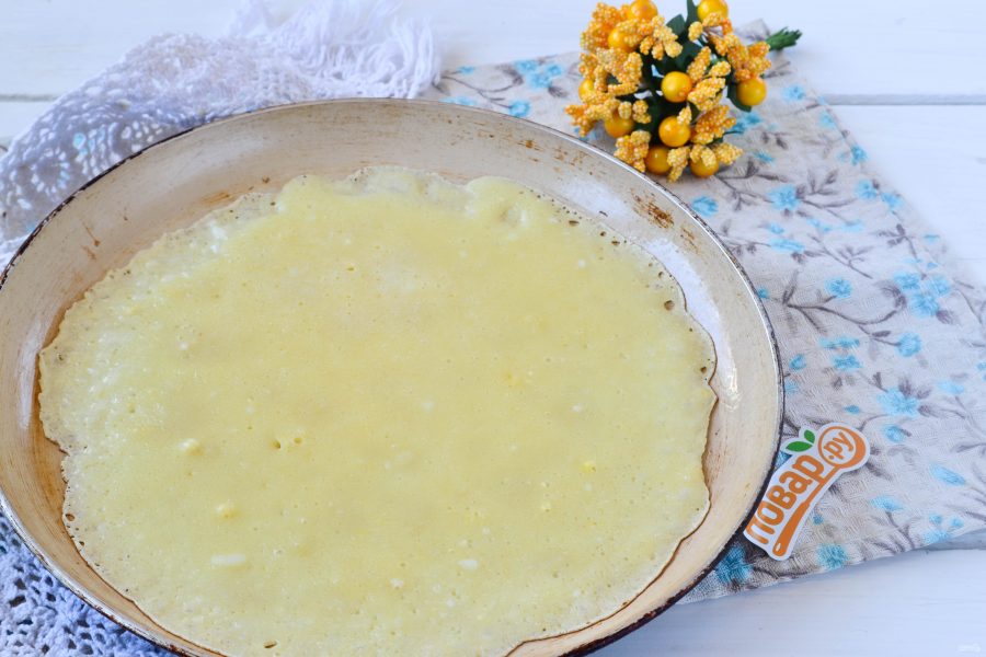Простые блины на молоке