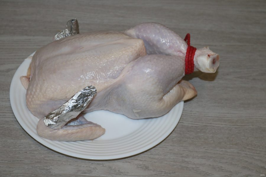 Курица, запечённая на соли в духовке