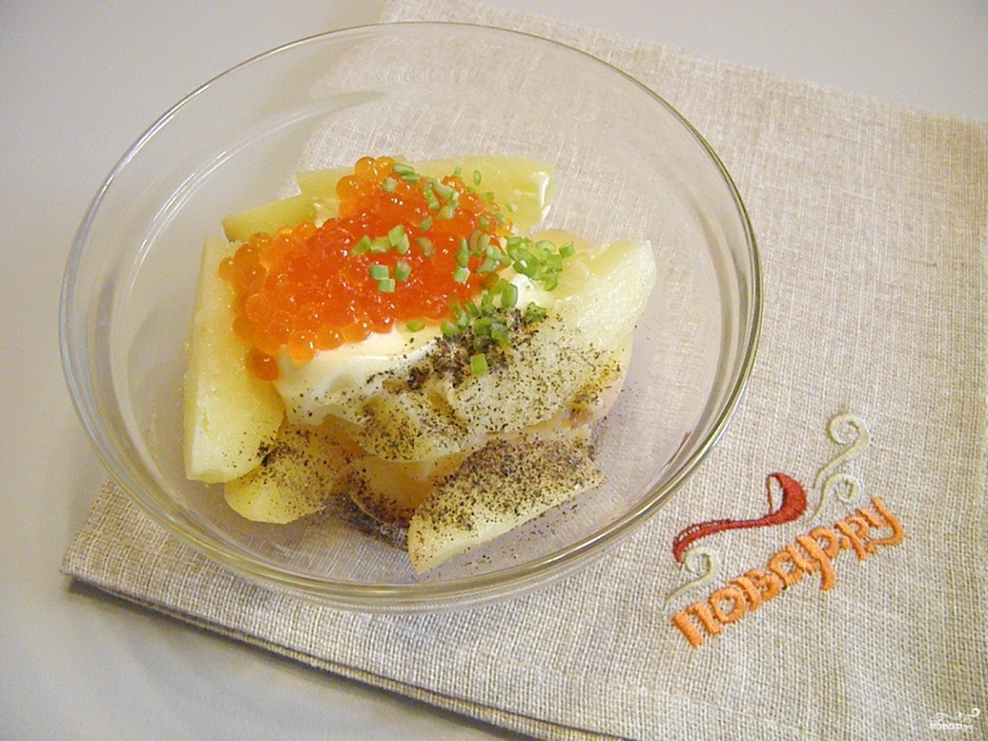Салат с икрой
