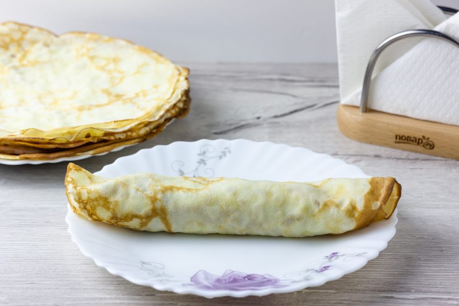 Блинная запеканка с курицей