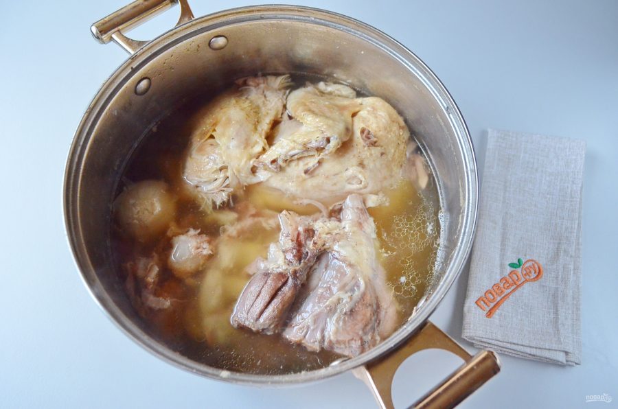 Домашний холодец из говядины и курицы