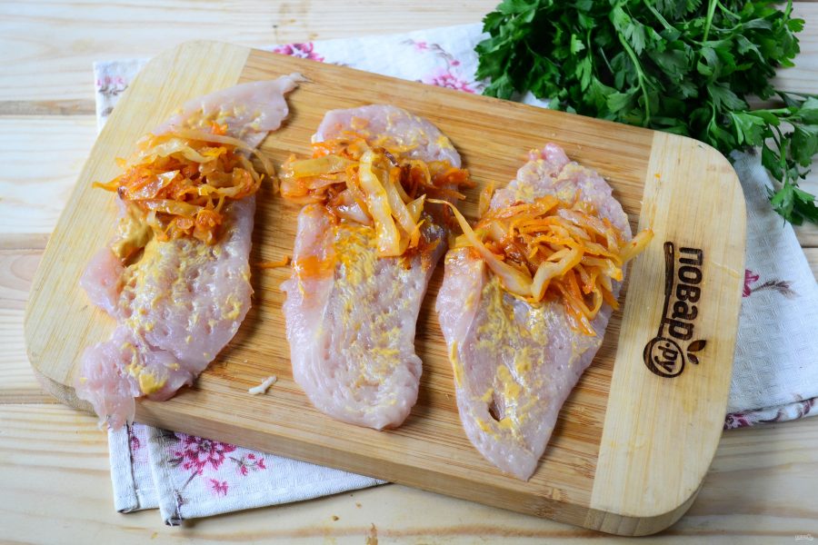Куриные рулетики с капустой