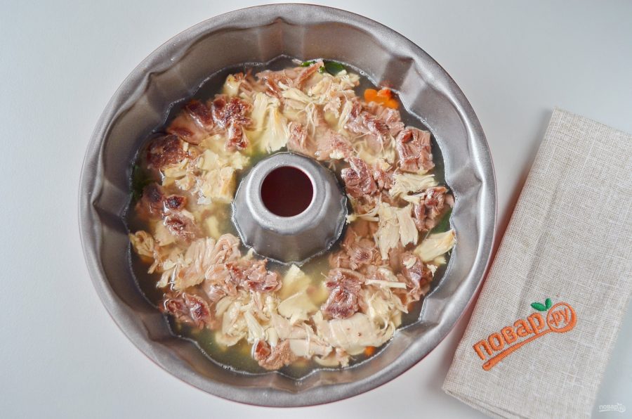 Домашний холодец из говядины и курицы