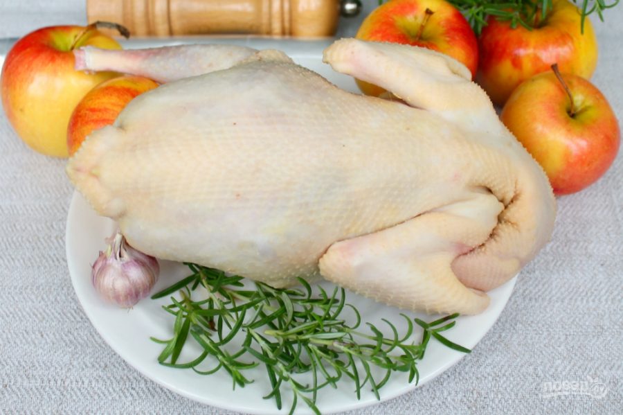 Цыпленок с яблоками