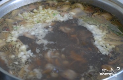 Грибной суп с перловкой