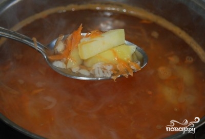 Грибной суп с перловкой