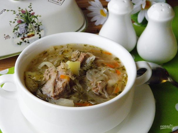 Щи из квашеной капусты 
